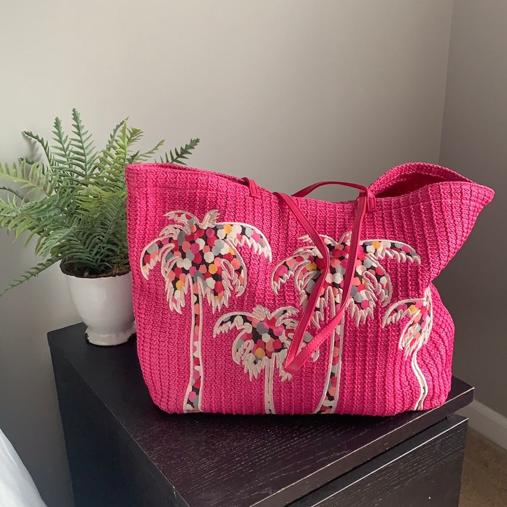 Vera Bradley Wicker Beach Bag